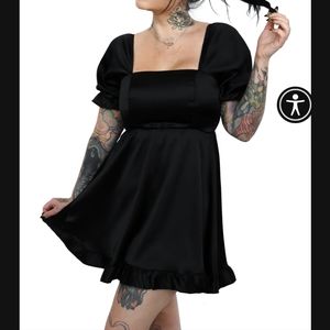 Foxblood doll parts satin babydoll dress